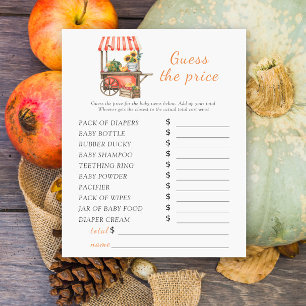 Pumpkin Baby Dusche - Raten Sie das Preis Spiel