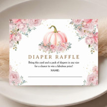 Pumpkin Baby Dusche Rosa Fall Windel Raffel