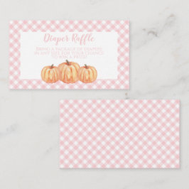 Pumpkin Baby Dusche Rosa Karierte Windeln Raffel Begleitkarte