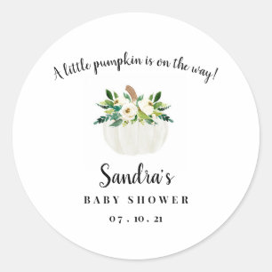 Pumpkin Baby Dusche Runder Aufkleber