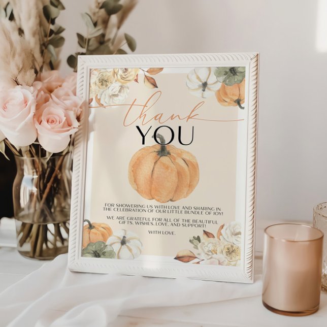 Pumpkin Baby Dusche Vielen Dank, dass Sie untersch Poster (Von Creator hochgeladen)