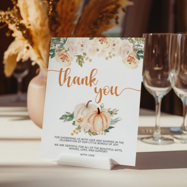 Pumpkin Baby Dusche Vielen Dank, dass Sie untersch Poster (Von Creator hochgeladen)