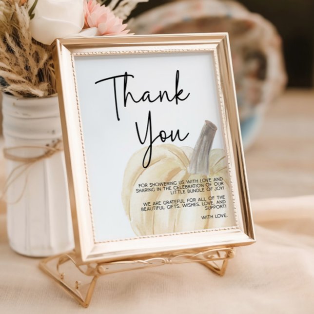 Pumpkin Baby Dusche Vielen Dank, dass Sie untersch Poster (Von Creator hochgeladen)