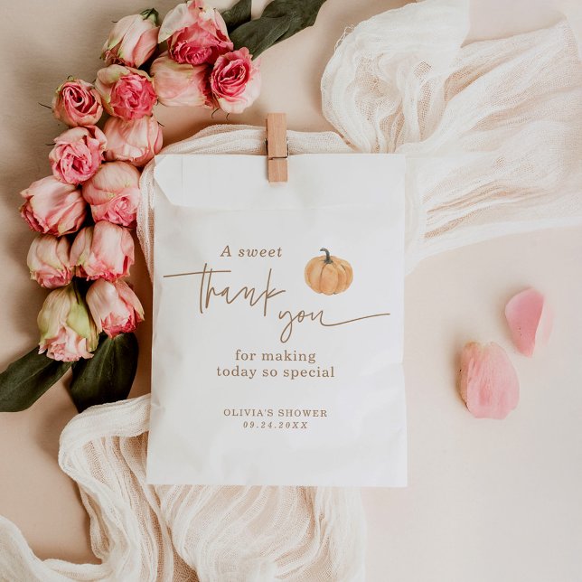 Pumpkin Baby Dusche Vielen Dank, Fall Baby Geschenktütchen (Von Creator hochgeladen)