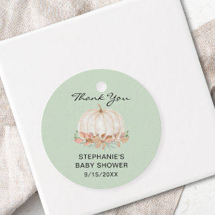 Pumpkin Baby Dusche Vielen Dank Geschenkanhänger