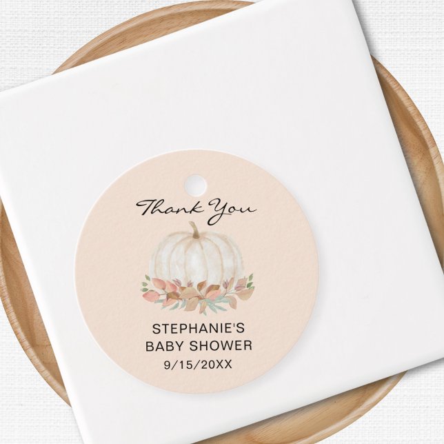 Pumpkin Baby Dusche Vielen Dank Geschenkanhänger (Von Creator hochgeladen)