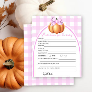 Pumpkin Baby Dusche - Vorhersagen und Ratschläge B