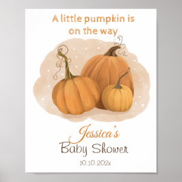 Pumpkin Baby Dusche Willkommenspender Poster