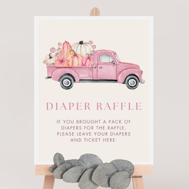 Pumpkin Baby Dusche Windeln Raffle-Zeichen Poster (Von Creator hochgeladen)