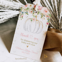 Pumpkin Baby Duschgeschenk-Tag Vielen Dank Tag