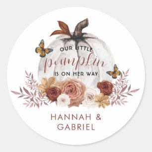 Pumpkin Baby-Duschkleber Runder Aufkleber