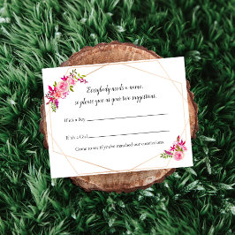 Pumpkin Baby Duschname Suggestion Game Floral Einladung