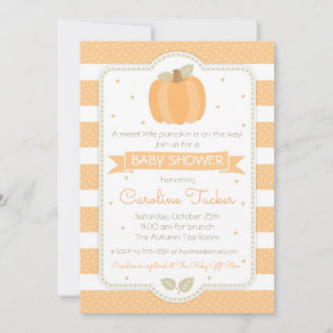 Pumpkin Baby Duwer Einladung Geschlecht neutral