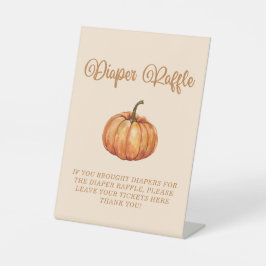 Pumpkin Baby Duwer Windel Raffle Sockelschild
