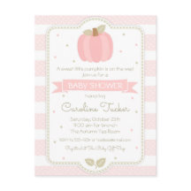 Pumpkin Baby Girl Pink Baby Dusche Einladung