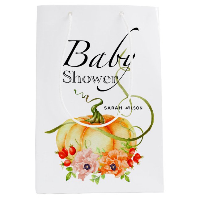 Pumpkin Baby Showbeutel Mittlere Geschenktüte (Vorderseite)
