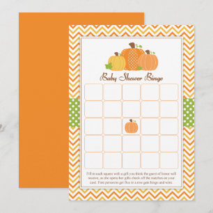 Pumpkin Baby Shower Bingo Einladung