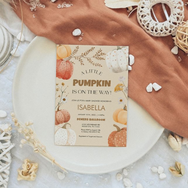 Pumpkin Baby Shower Einladung (Von Creator hochgeladen)