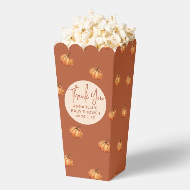 Pumpkin Baby Shower Popcorn Geschenkschachtel (Geplatzt)