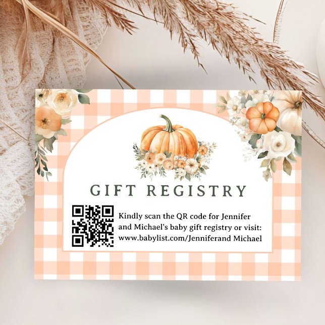 Pumpkin Baby Shower - Registrierung Begleitkarte (Von Creator hochgeladen)