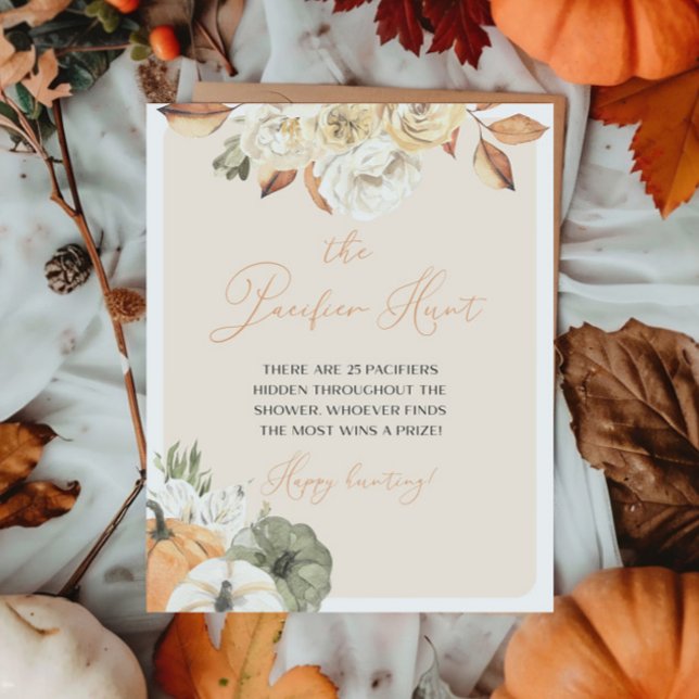 Pumpkin Baby Shower Schnuller Hunt Poster (Von Creator hochgeladen)