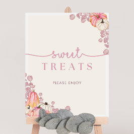 Pumpkin Baby Shower Sweet Leckereien Unterschreibe Poster