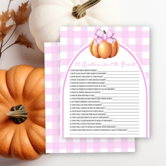 Pumpkin-Babydusche - 20 Fragen zu Eltern (Von Creator hochgeladen)