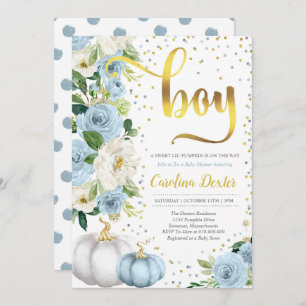 Pumpkin Babydusche Einladung Boy Fall Dusche