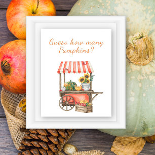 Pumpkin Babydusche Rate wie viele Kürbis Poster