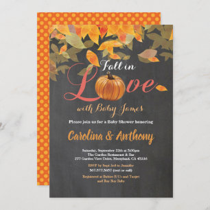 Pumpkin-Babyduschkabine fällt Liebe Einladung