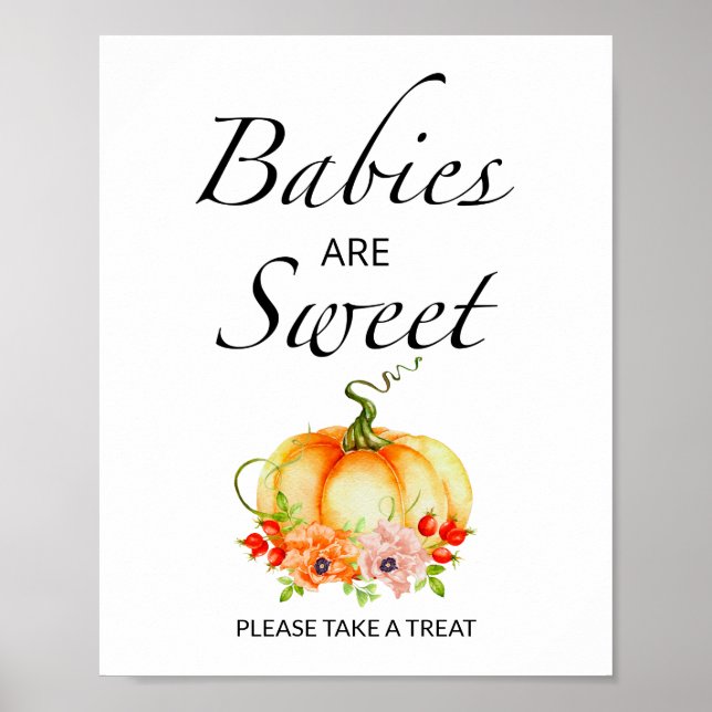 Pumpkin Babys sind süß nehmen eine Leckerei Poster (Vorne)