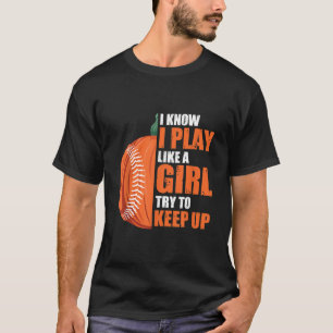 Pumpkin Baseball spielt wie ein Girl-Kostüm leicht T-Shirt