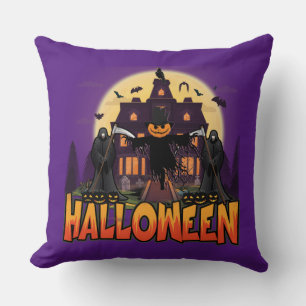 Pumpkin Beängstigend House, Halloween Kissen