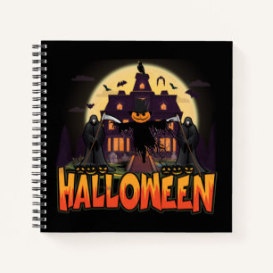 Pumpkin Beängstigend House, Halloween Notizbuch