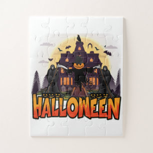 Pumpkin Beängstigend House, Halloween Puzzle