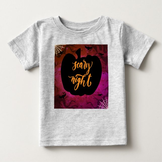 Pumpkin Beängstigend Night Happy Halloween Baby T-shirt (Vorderseite)