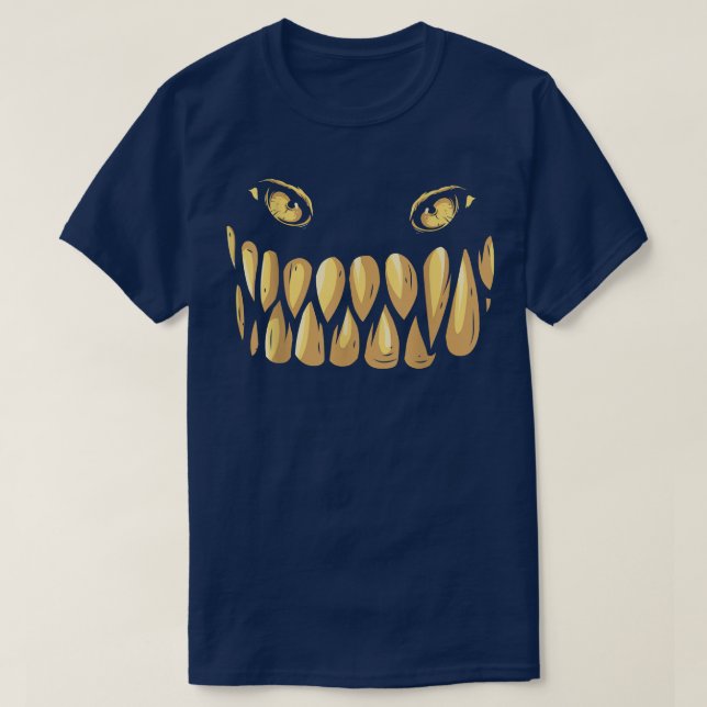 Pumpkin Beängstigende Gesichtskostüm Beängstigende T-Shirt (Design vorne)