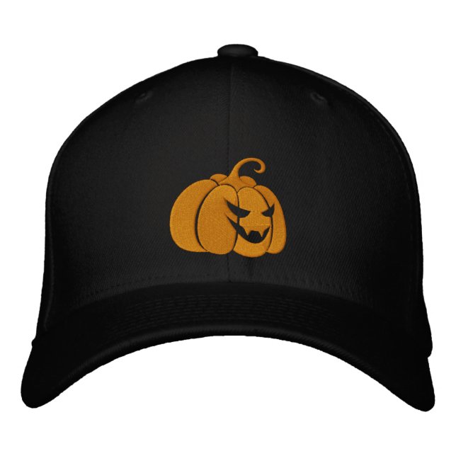 Pumpkin-bestickte Hülle Bestickte Baseballkappe (Vorderseite)