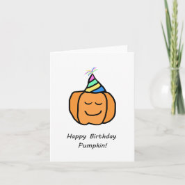 Pumpkin Birthday Card Karte