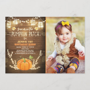 Pumpkin Birthday Einladung Patch Herbst Herbst