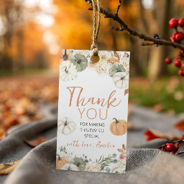 Pumpkin Birthday Favor Tag Geschenkanhänger