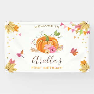 Pumpkin Birthday Hintergrund Banner Herbst Herbstm