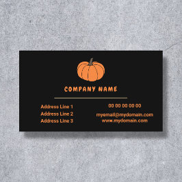 Pumpkin Black Business Card Visitenkarte