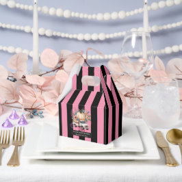 Pumpkin Black Pink Floral Truck Baby Dusche Geschenkschachtel