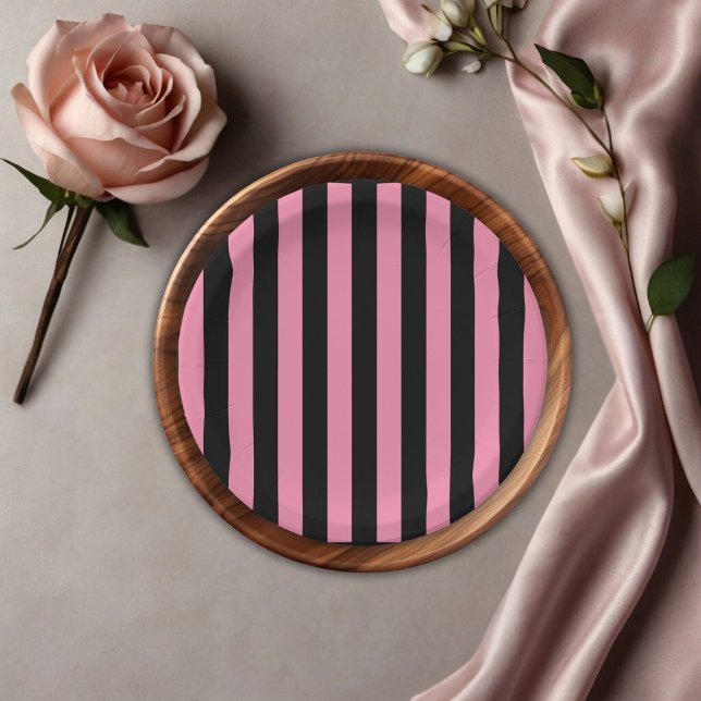 Pumpkin Black Pink Floral Truck Baby Dusche Pappteller (Von Creator hochgeladen)