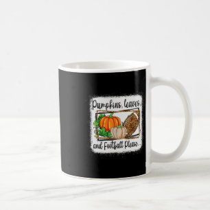 Pumpkin Blätter und Footbyll Bitte Leopard Fall Vi Kaffeetasse