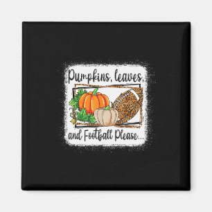 Pumpkin Blätter und Fußball Bitte Leopard Fall VI Magnet