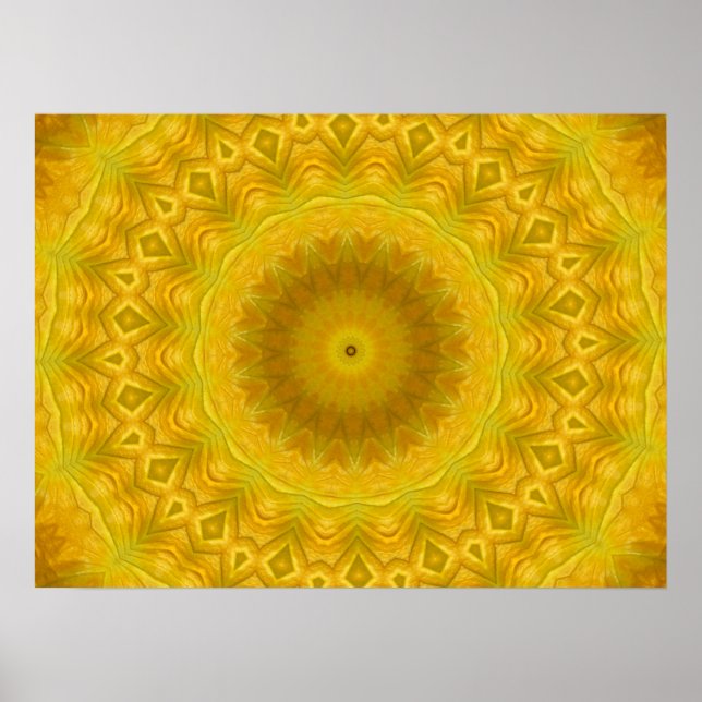 Pumpkin Blossom Kaleidoskop Poster (Vorne)