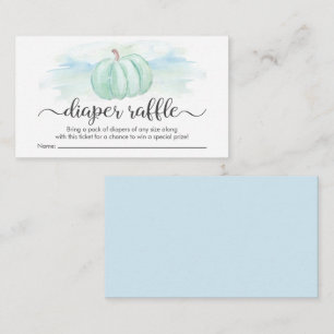 Pumpkin Blue Mint Wasserfarben Windelwascher Dusch Begleitkarte