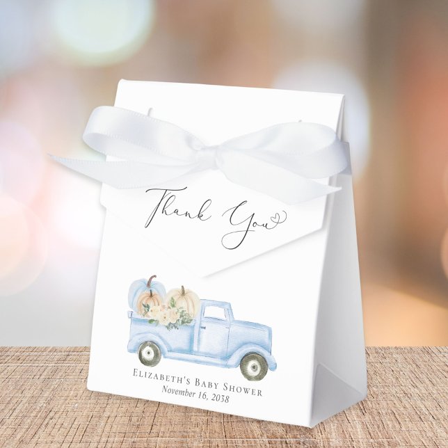 Pumpkin Blue Truck Baby Boy Dusche Vielen Dank Geschenkschachtel (Von Creator hochgeladen)